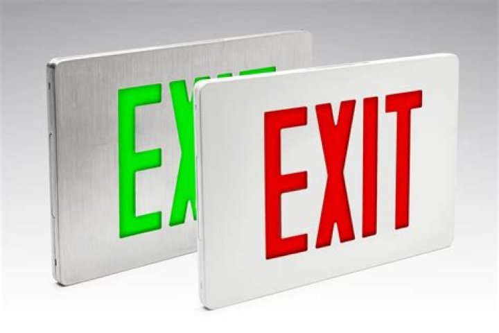 Are exit signs required by law?