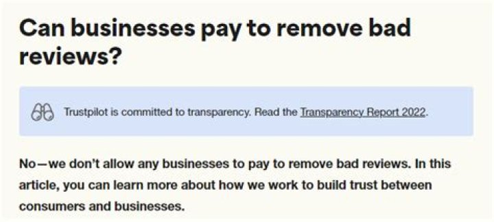 Can companies delete Trustpilot reviews?