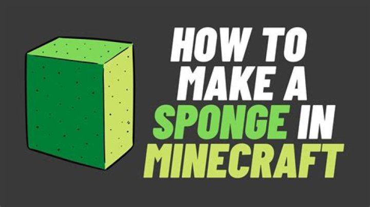 Can you make a sponge in Minecraft?