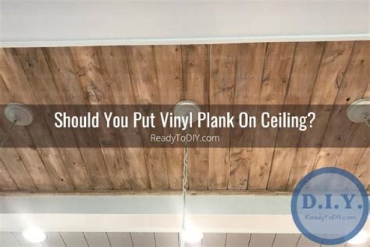 Can you put vinyl floor tiles on the ceiling?