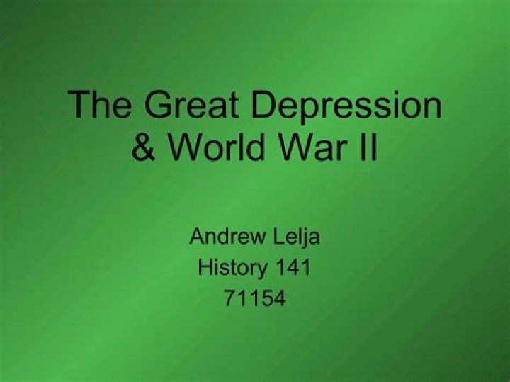 Did the Great Depression contribute to ww2?