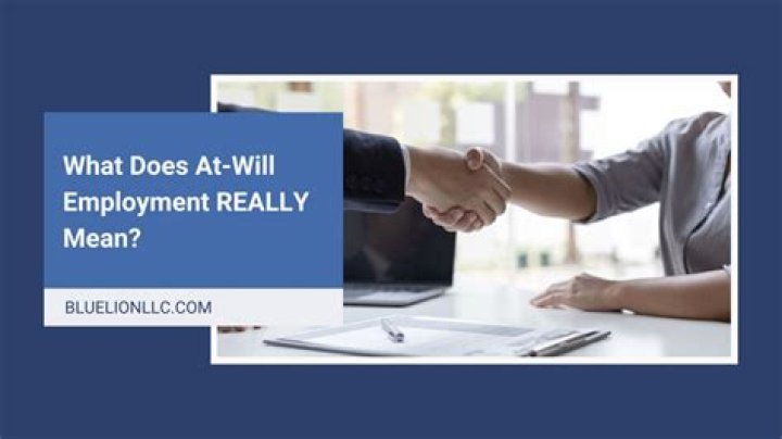 Does at will employment go both ways?