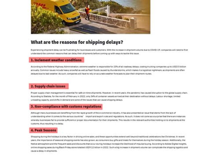 Does DHL deliver to China?