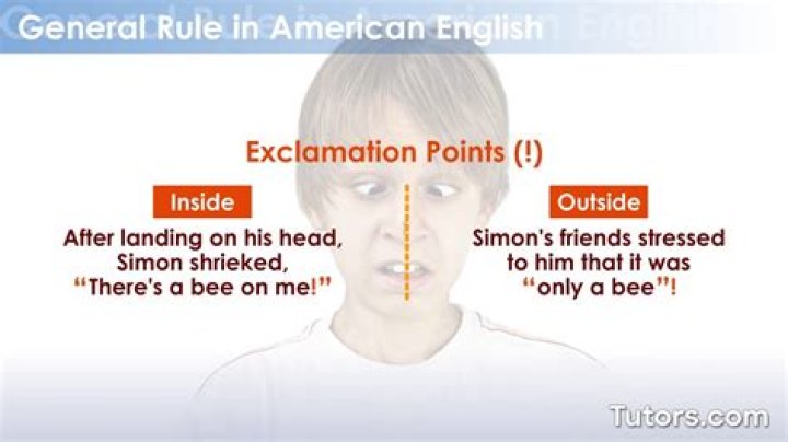 Does exclamation point go inside or outside quotes?