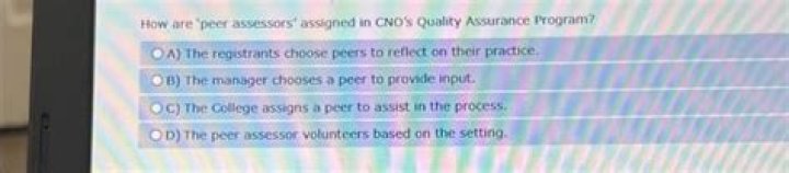 How are peer assessors assigned CNO?