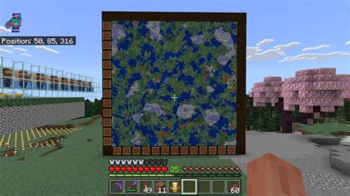 How big is a level 4 map in Minecraft?