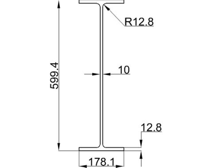 How big is a w10x22 steel beam?