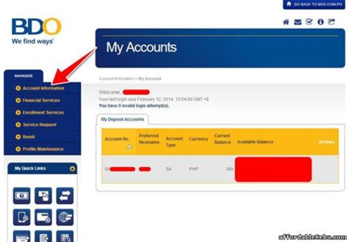 How can I check my BDO cash card balance online?