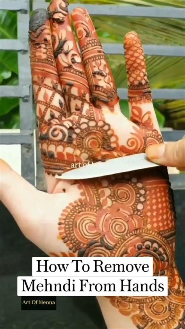 How can we remove Mehndi from hand in 5 minutes at home?