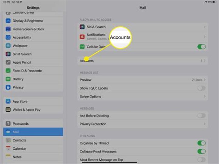 How do I add a second email account to my iPad?