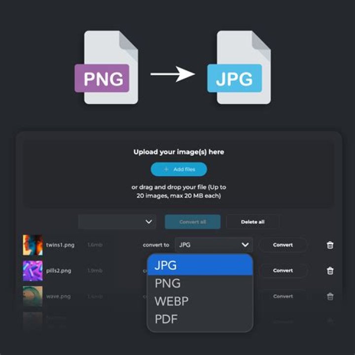 How do I change a PNG file to JPG?