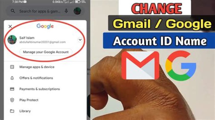 How do I change my Gmail ID name?