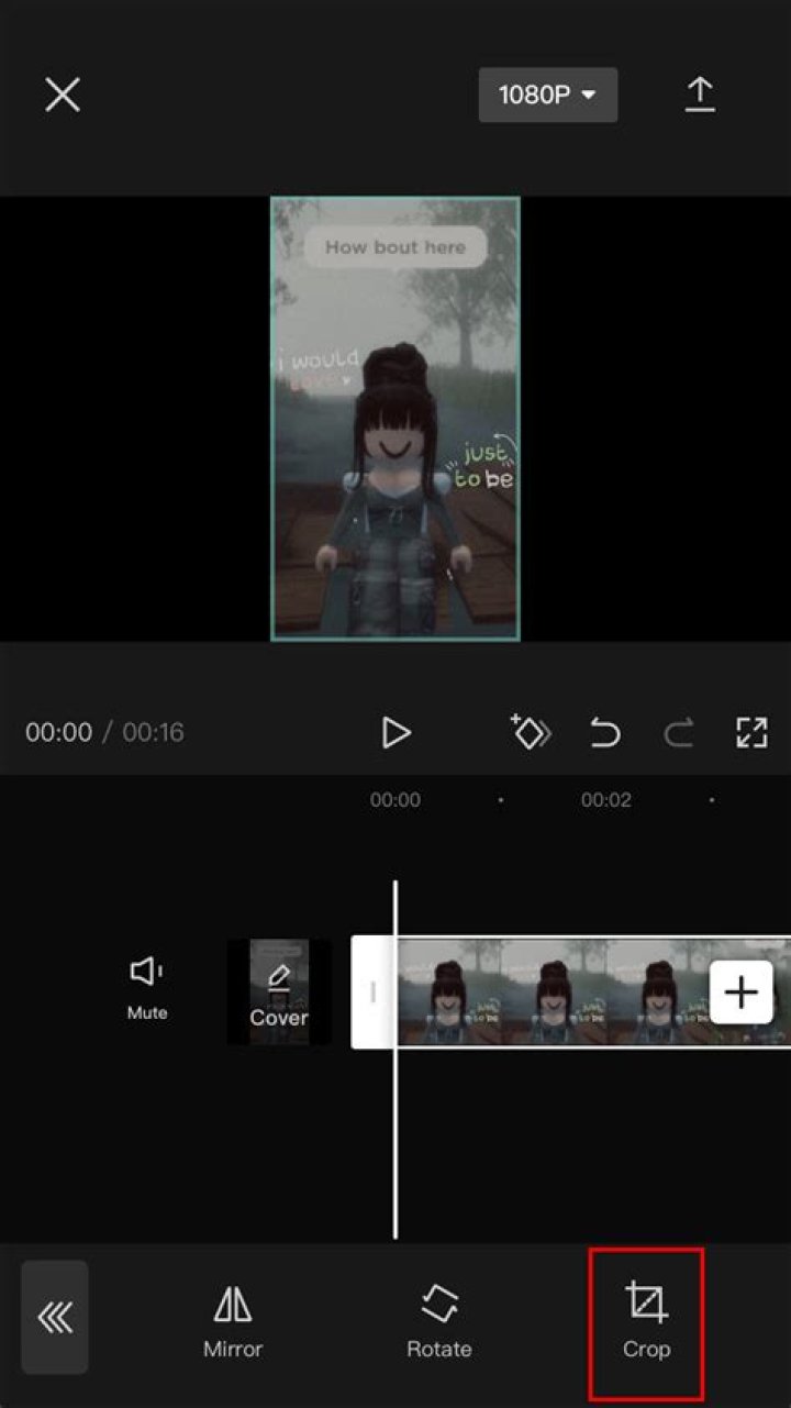How do I change the aspect ratio of a video on my iPhone?