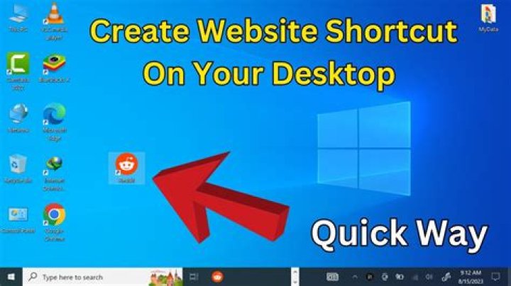 How do I create a shortcut to a website in Windows 10?