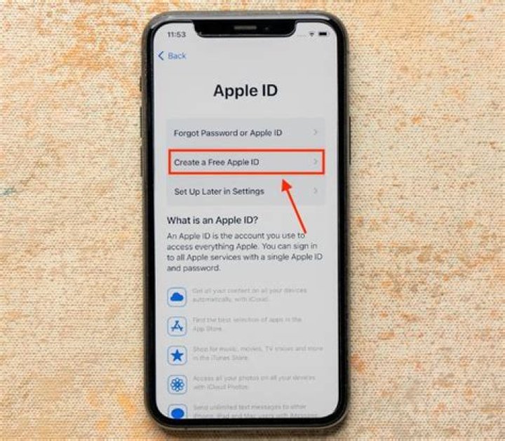 How do I create an Apple ID on my iPhone 4?