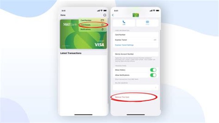 How do I delete a card from wallet?