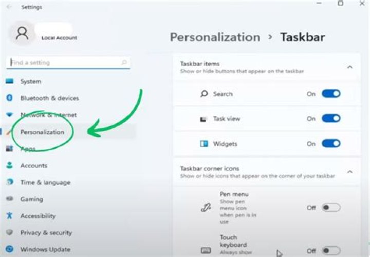 How do I disable the taskbar?