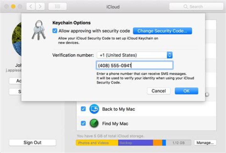 How do I find my iCloud keychain security code?