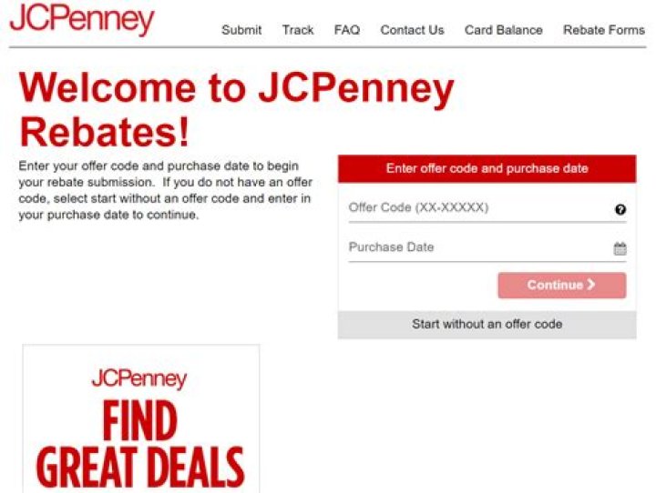 How do I get my rebate from JCPenney?