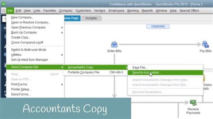 How do I make an accountant's copy in QuickBooks?