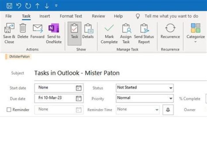 How do I manage tasks in Outlook?