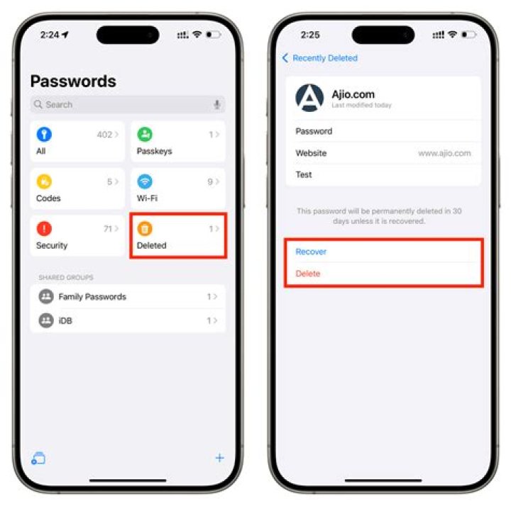 How do I recover my safari password on my iPhone?