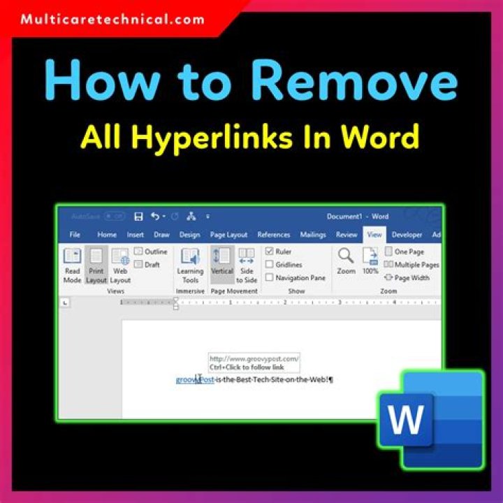 How do I remove all hyperlinks in Word 2007?
