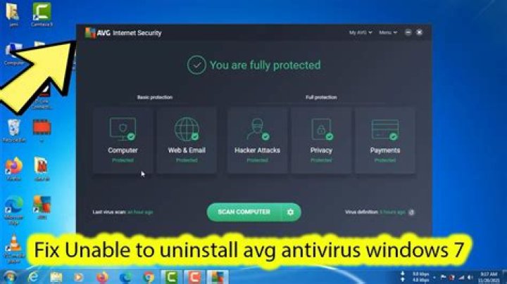 How do I remove AVG AntiVirus from Windows 7?