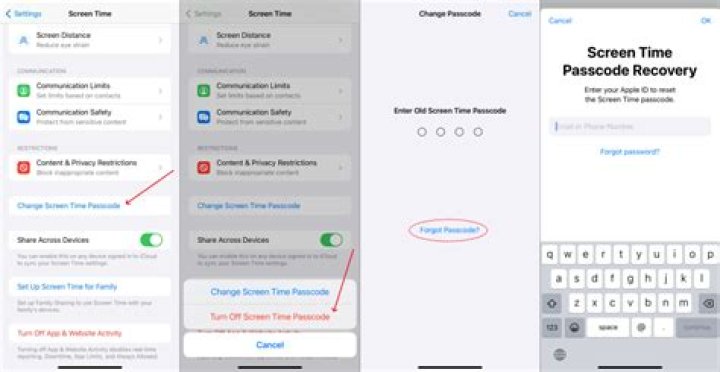 How do I reset my screen time passcode?