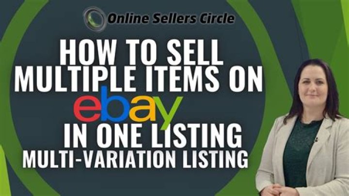 How do I sell two items on eBay?