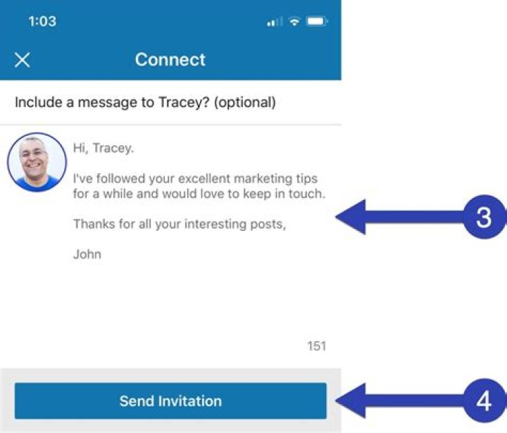 How do I send a LinkedIn invitation to an email address?