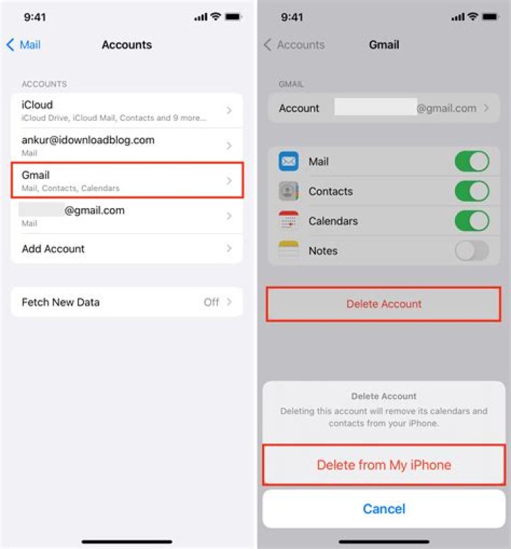 How do I sign out of Gmail on iOS?
