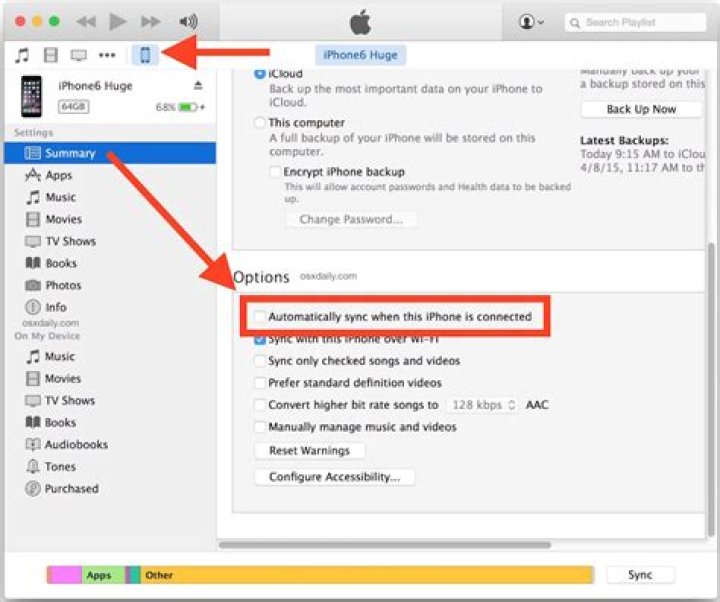 How do I stop iTunes from syncing all my songs?