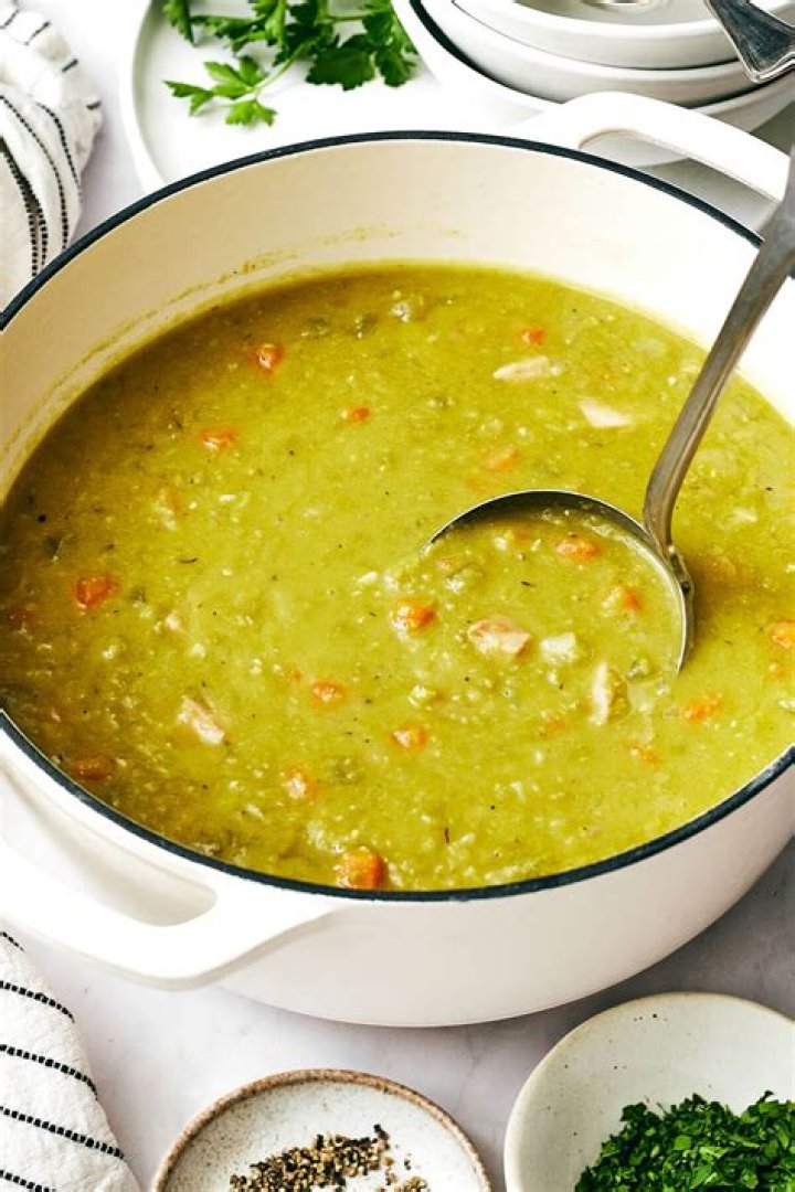 How do I thicken pea and ham soup?