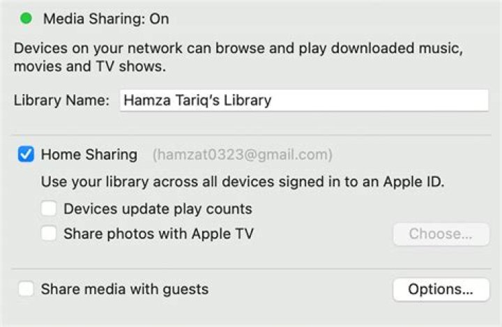 How do I turn on Home Sharing on my Mac?