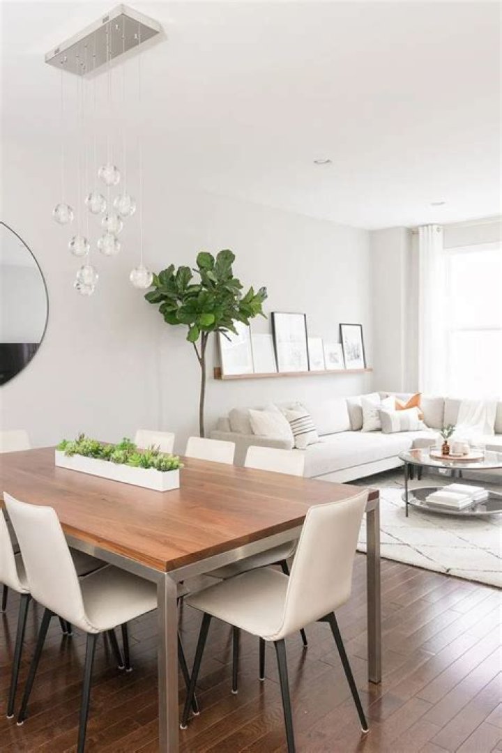 How do you arrange a combined living/dining room?