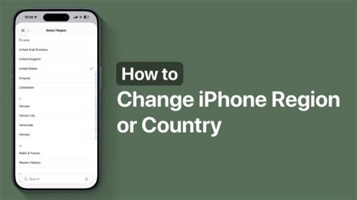 How do you change region on iPhone?