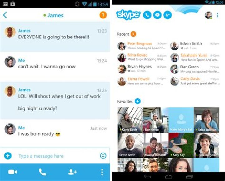 How do you chat on Skype mobile?