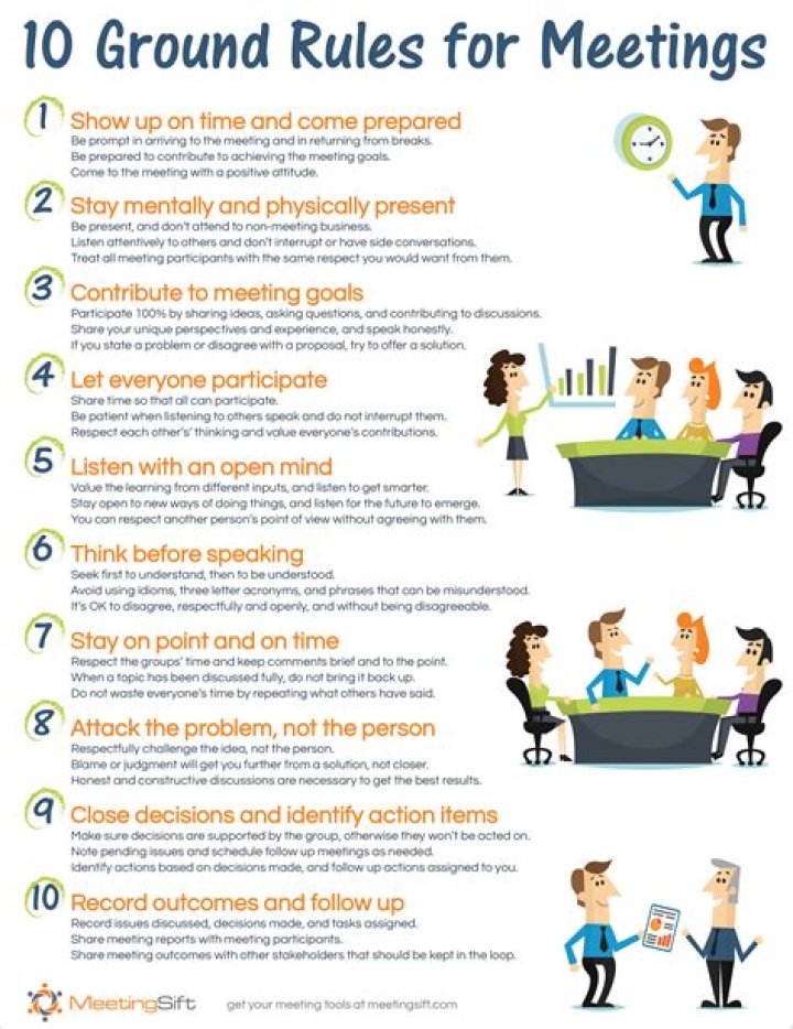How do you conduct a project meeting?