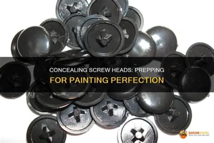 How do you cover screw heads before painting?