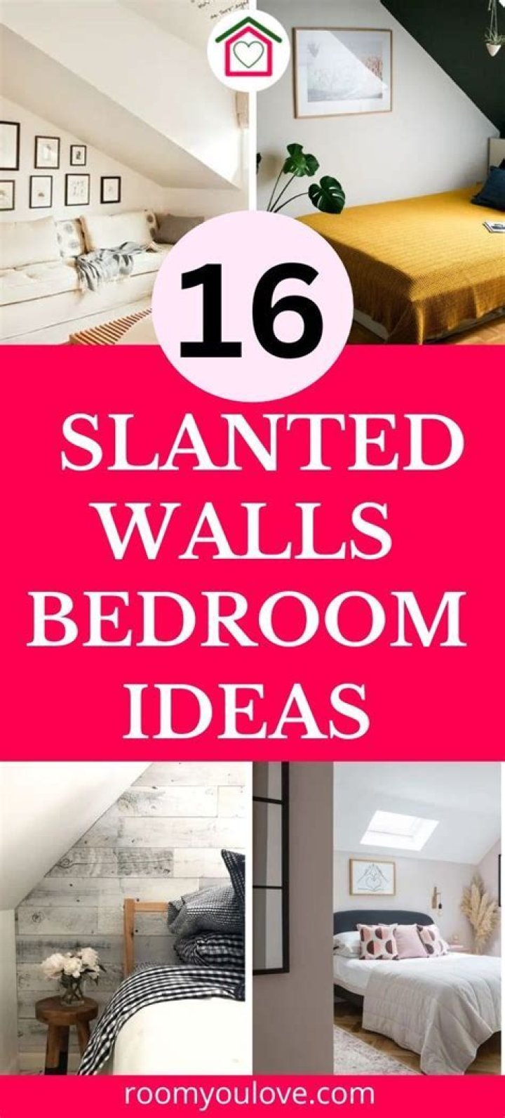 How do you decorate a slanted wall?