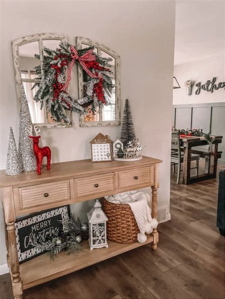 How do you decorate above a credenza?
