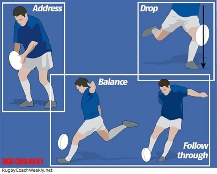 How do you drop kick a rugby ball?