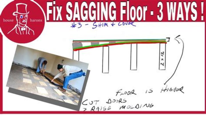 How do you fix a sagging wood floor?