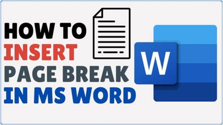 How do you insert a manual page break in Word 2016?