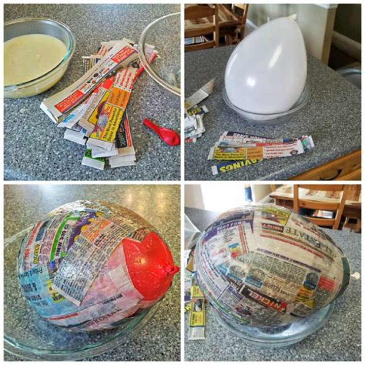 How do you make a pinata with glue and balloon?