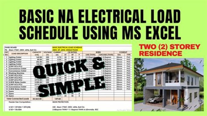 How do you make an electrical load schedule?
