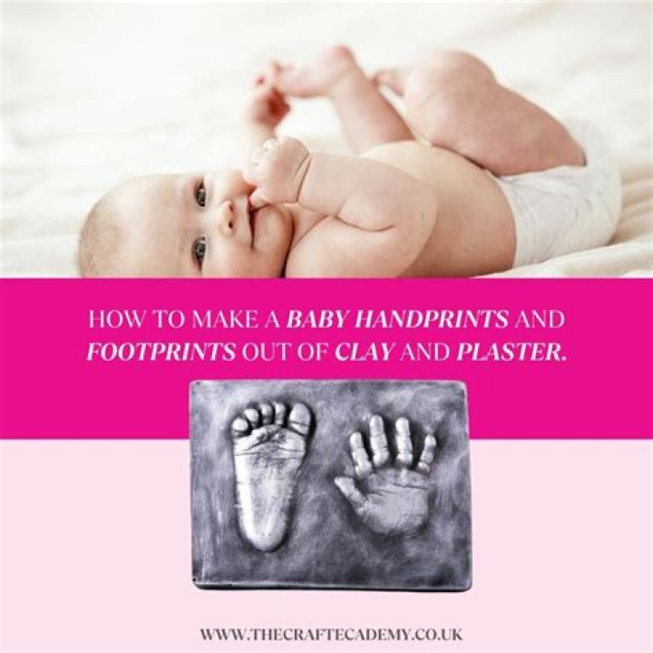 How do you make clay baby footprints?