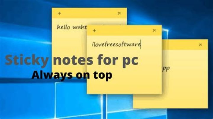 How do you make sticky notes always on top?