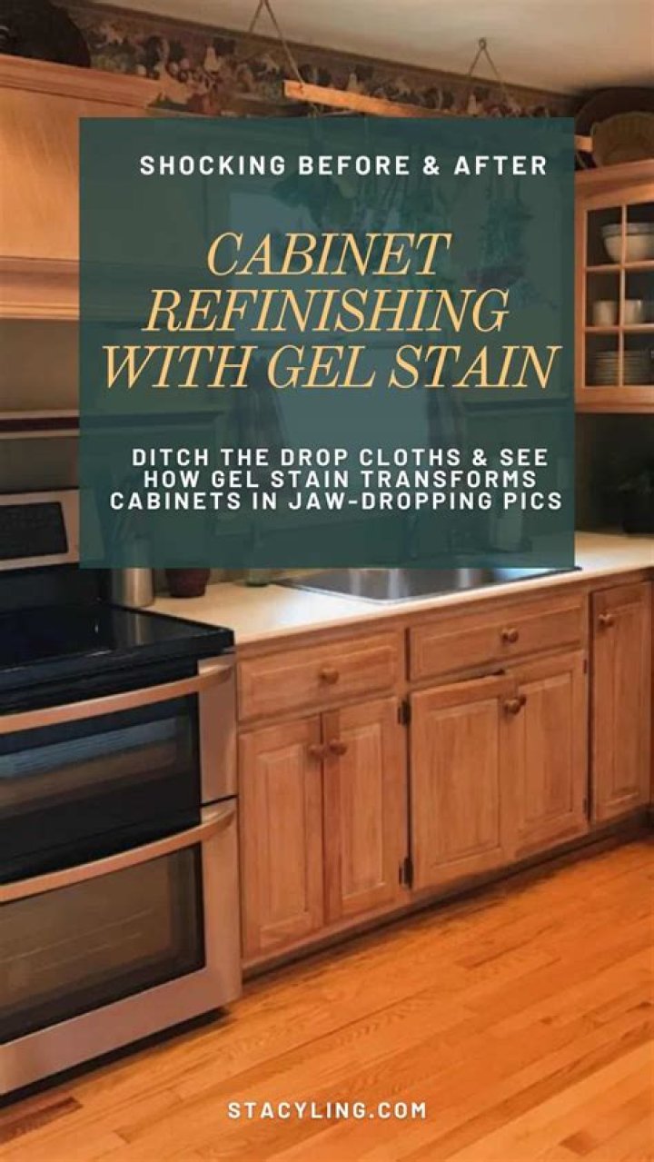 How do you paint kitchen cabinets with gel stain?
